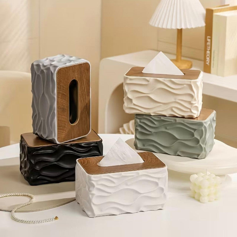 Modern Textured Napkin Holder-Green