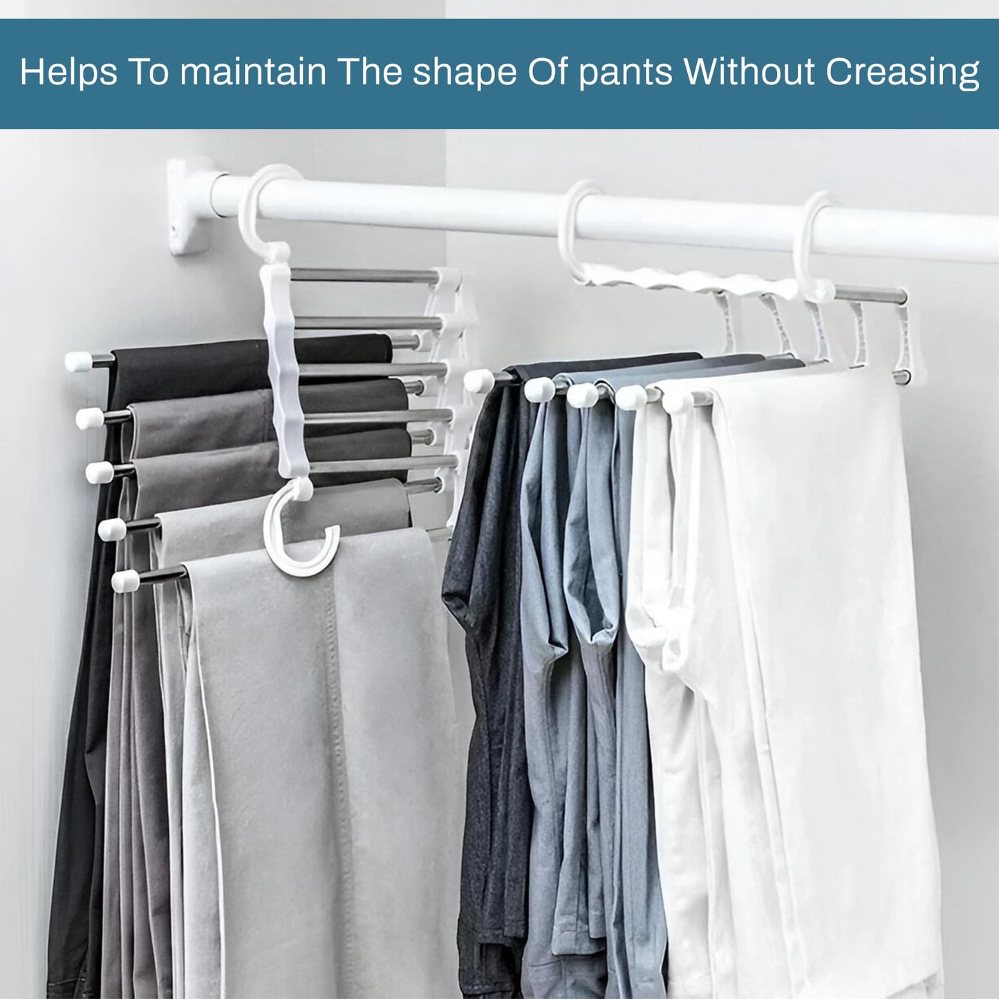 5 in 1 Stainless Steel Foldable Hanger
