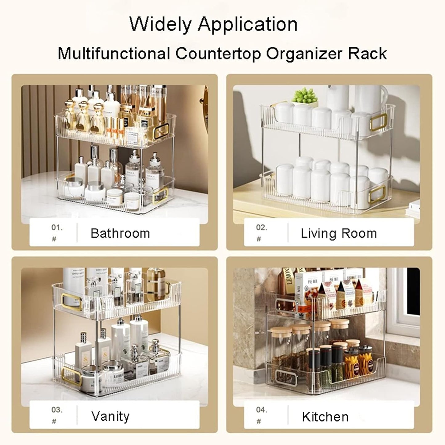 2-Tier Makeup Desk Organizer