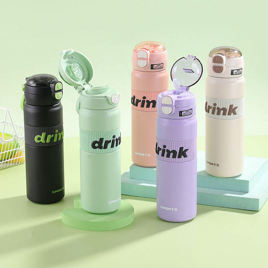 Dual Drink Water Bottle-Offwhite