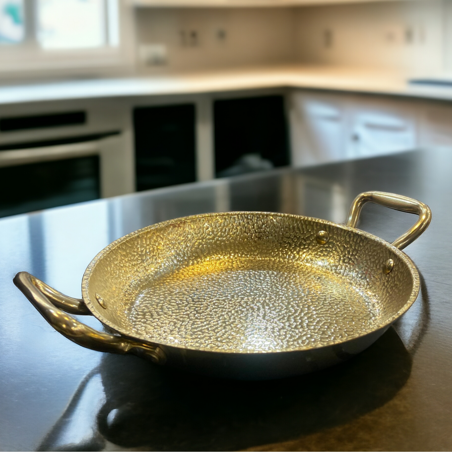 Stainless Steel Golden Cooking Pan (22cm)
