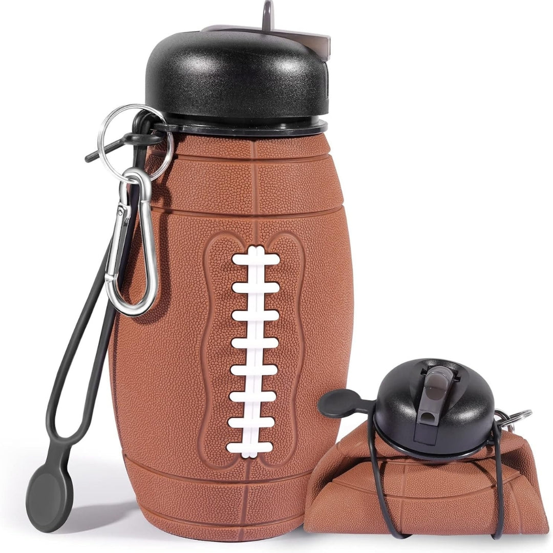 Collapsible Silicone Water Bottle-Brown