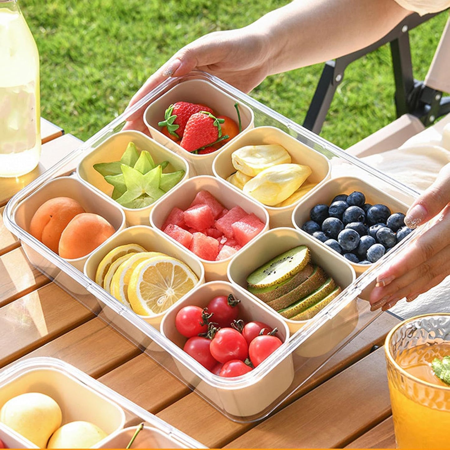 9 Compartments Divided Storage box
