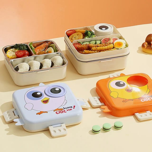 Super Chicken Design Stainless Steel Lunch Box