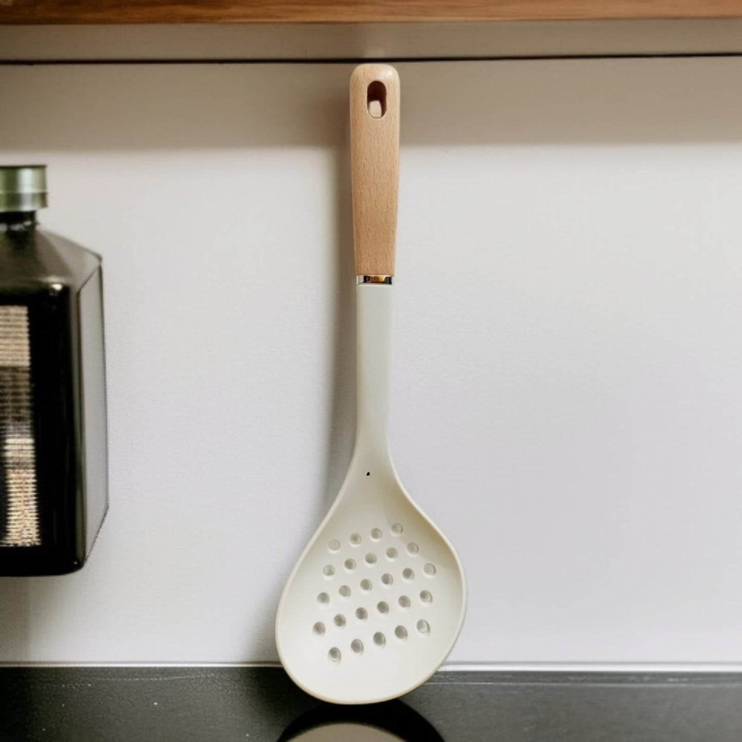Wooden Handle Silicone Spoon-D3