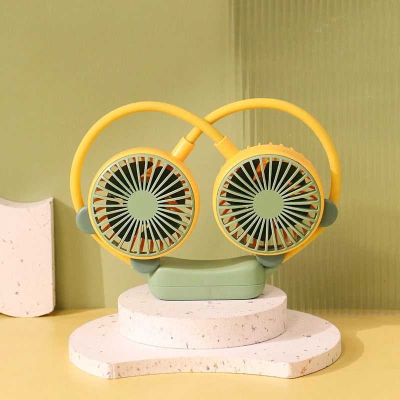 Portable Rechargeable Neck Fan – 360° Hands-Free USB Cooling Fan