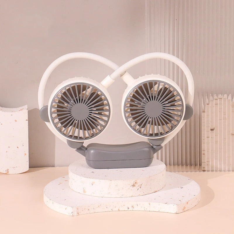 Portable Rechargeable Neck Fan – 360° Hands-Free USB Cooling Fan