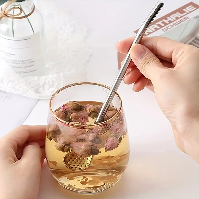 Steel Filter Spoon Straw -1Pc